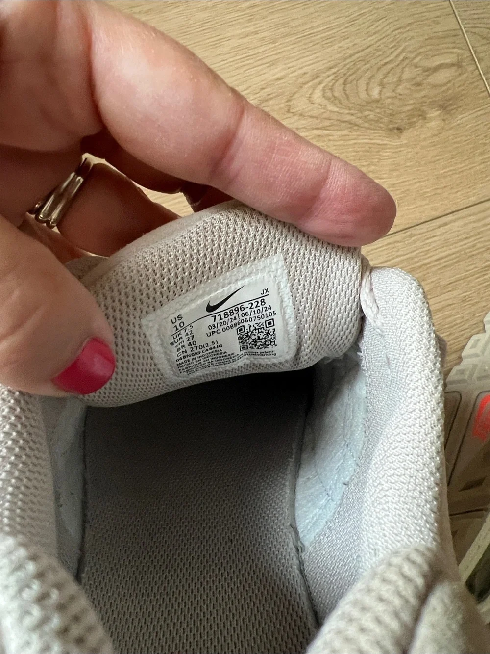 Nike Women's Air Max Command Sneakers in Light Beige with Gold Swoosh - Picture 9 of 10